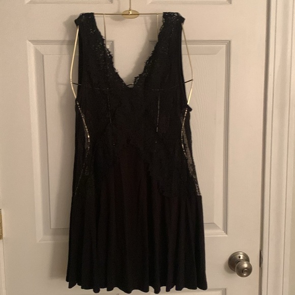 gimmicks Black Lace Sleeping Gown Size L. #179 - Picture 3 of 10